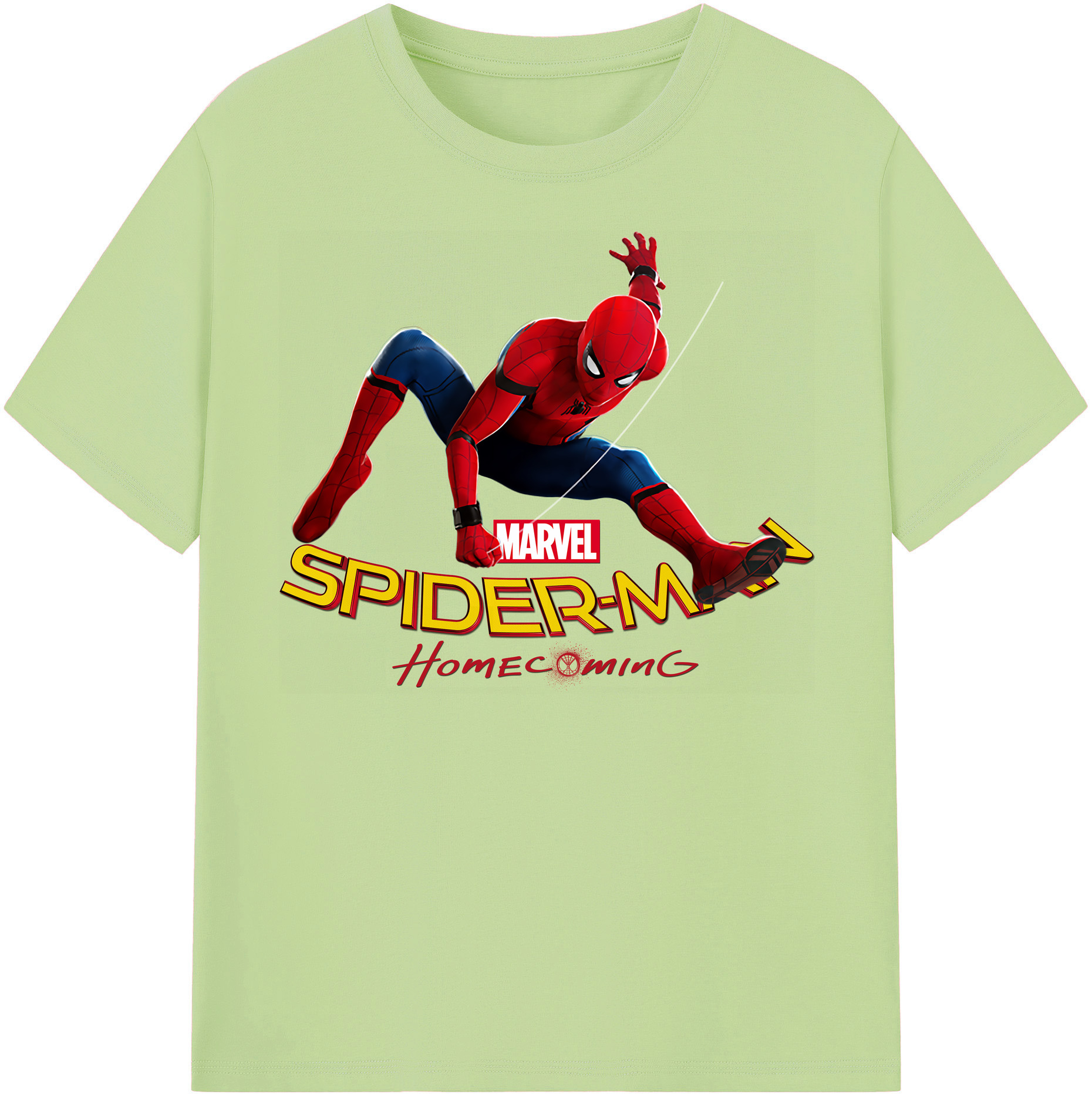 （画像用） Spider Man スパイダーマン 綿100％半袖Tシャツ（フロントプリント）